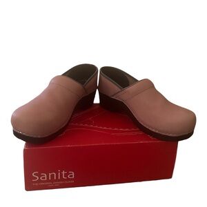 Sanita Women's Size 9 Rose Oil Leather Danish  Clog Mules | Comfort Shoes